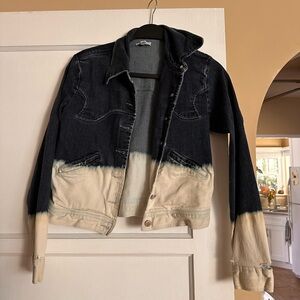 Miaou Black and Cream Denim Jacket